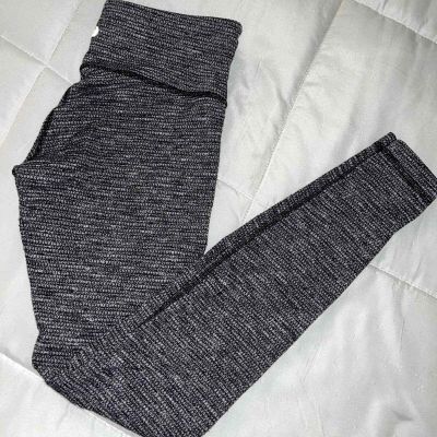 Lululemon Wunder Under Black White Herringbone Jaquard Style Workout Leggings